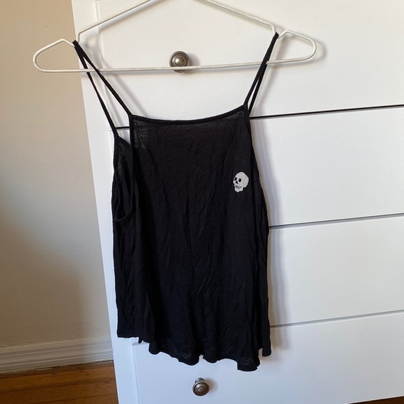 LA Hearts PacSun skull top tank, black and white, size S - Picture 1 of 5